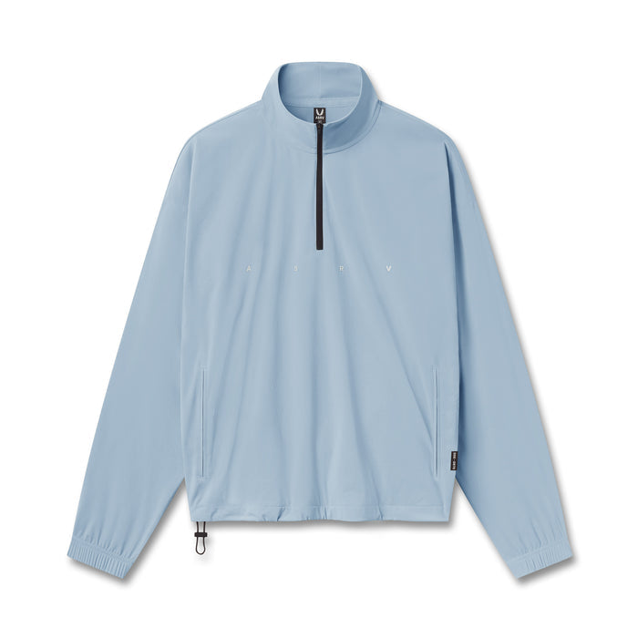 flatlay Aerotex Quarter-Zip Jacket in light sky blue, front view