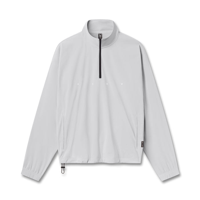 flatlay Aerotex Quarter-Zip Jacket in slate grey, front view