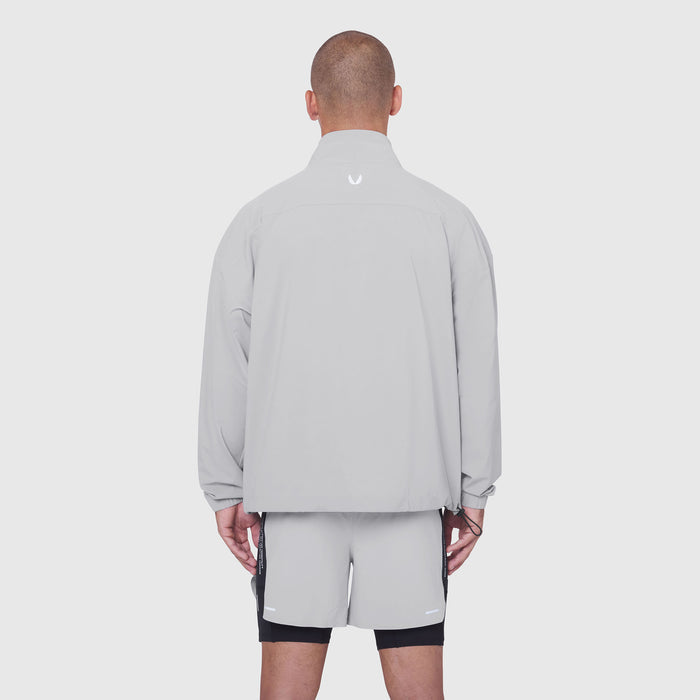 Aerotex Quarter-Zip Jacket in slate grey, back view on model