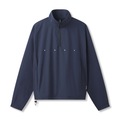 flatlay Ripstop Quarter Zip Jacket in navy, front view