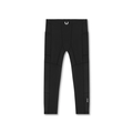 Flatlay of WarpFlexx-Lite 3/4-length legging in black, front view