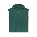 flatlay Reversible 2-in-1 Cutoff Hoodie in forest green, front view