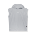 flatlay Reversible 2-in-1 Cutoff Hoodie in slate grey, front view