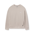 flatlay Herringbone Terry Crewneck sweatshirt in chai, front view
