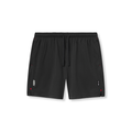flatlay Reversible 2-in-1 Short in black with mesh texture, front view