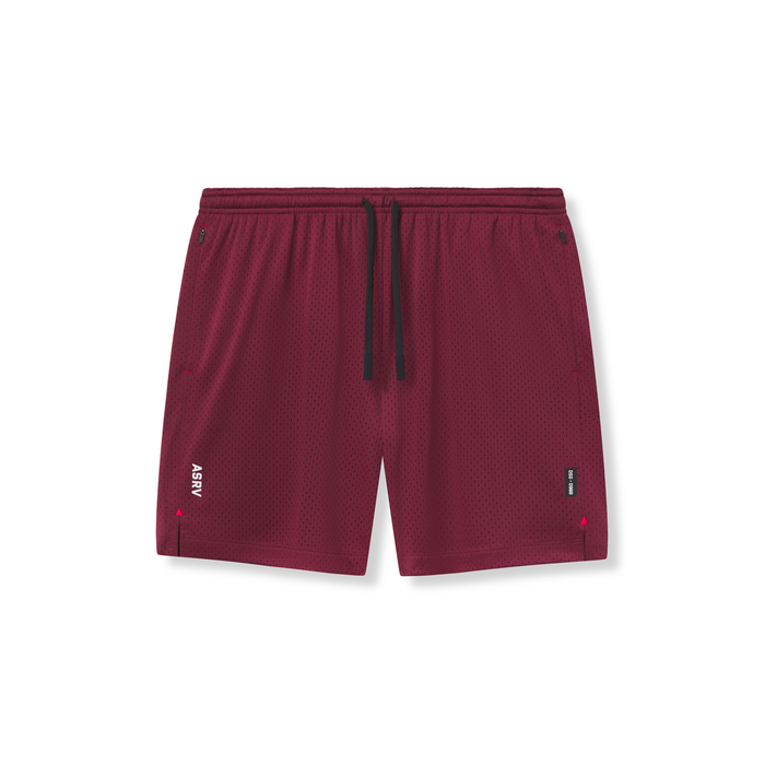 flatlay Reversible 2-in-1 Short in crimson, front view