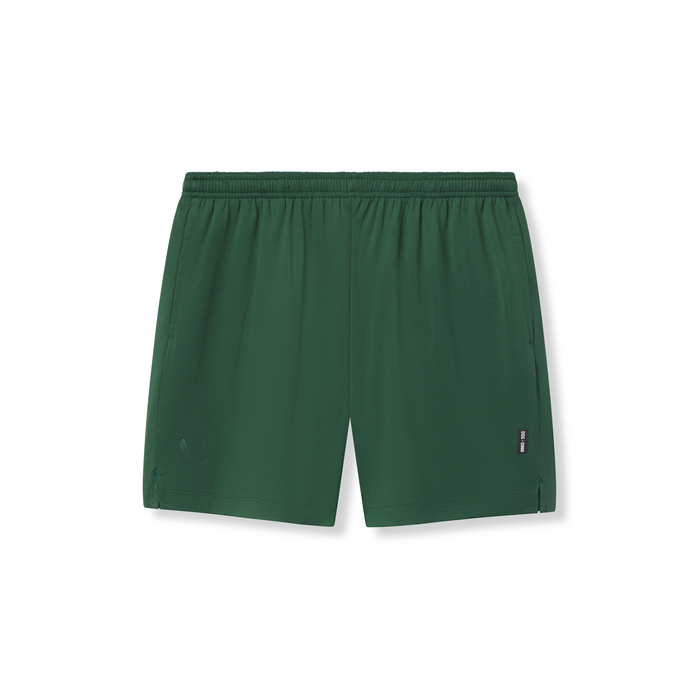 flatlay Reversible 2-in-1 Short in forest green, front view