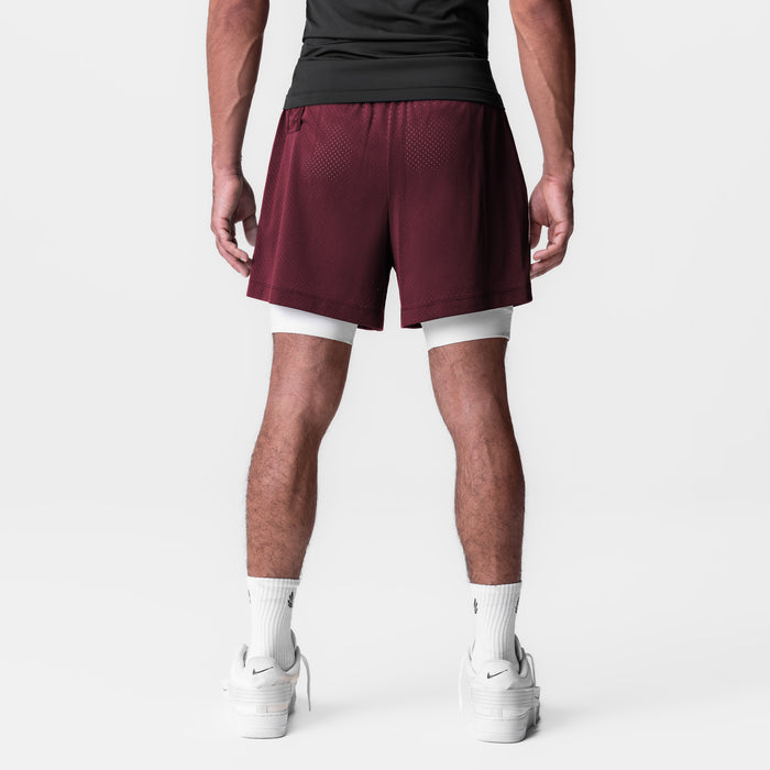 Ion-Mesh 5" Liner Short in Crimson worn by model, back view