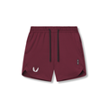 flatlay AeroSilver 7" linerless shorts in crimson, front view