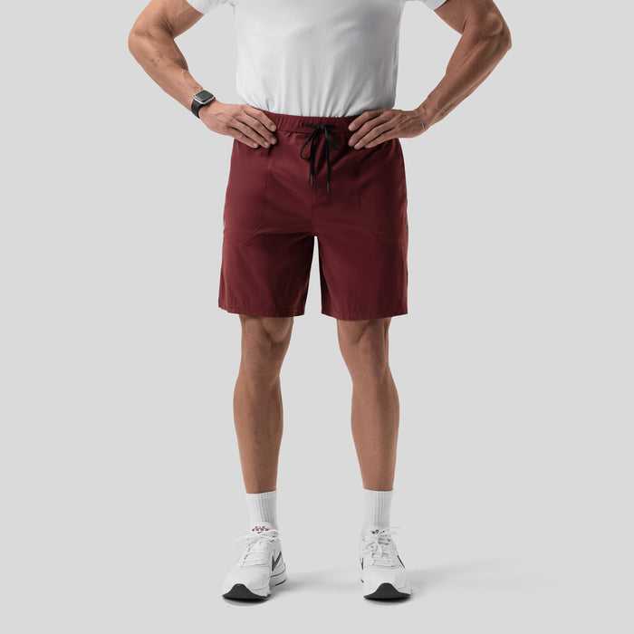 Aerotex™ 8" Training Short in crimson, worn by model front view