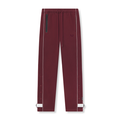 flatlay Herringbone Terry Snap Button Sweats in crimson, front view