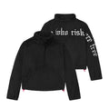 flatlay Women's Sherpa Recovery 1/2 Zip in black, front and back views