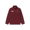 flatlay Aerotex Weather-Ready Bonded Windbreaker in crimson, displayed on invisible mannequin, front view