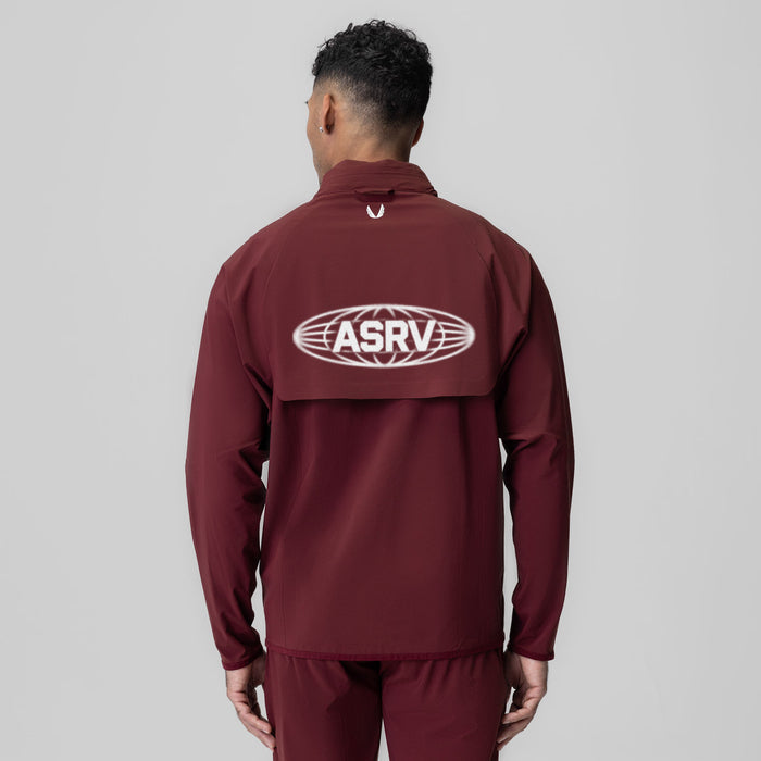 Aerotex Weather-Ready Bonded Windbreaker in crimson, back view on model