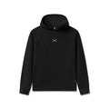flatlay Deltapeak® Oversized Hoodie in black, front view