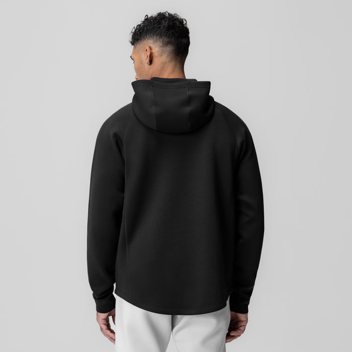 Dri-Core™ Zip Hoodie in black, back view on model