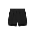 flatlay Aerotex Bonded 7" Liner Short in black, front view