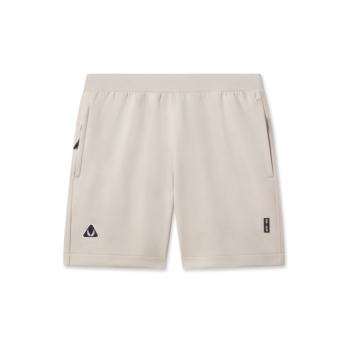 flatlay Dri-Core Training Short in Chai, front view