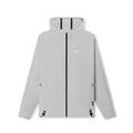 flatlay Aerotex Lightweight Windbreaker in slate grey, front view
