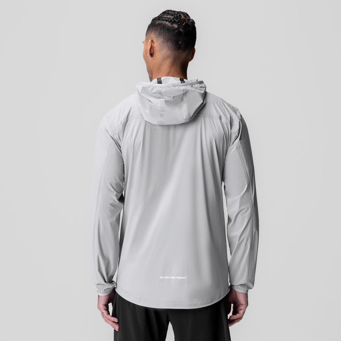 Aerotex Lightweight Windbreaker in slate grey, back view on model