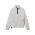 Flatlay of ASRV Aerotex PrimaLoft Quarter Zip in slate grey, front view