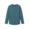 flatlay Creora® Cotton Modal Long Sleeve in storm blue, front view