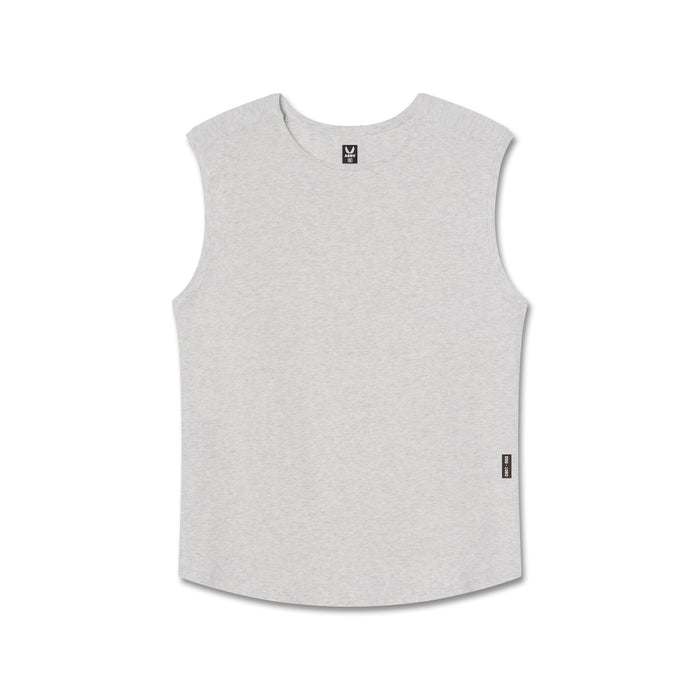Flatlay of Creora® Cotton Modal Cutoff Tank in Heather Grey, front view