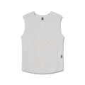 Flatlay of Creora® Cotton Modal Cutoff Tank in Heather Grey, front view