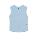 flatlay Creora® Cotton Modal Cutoff Tank in light sky blue, front view