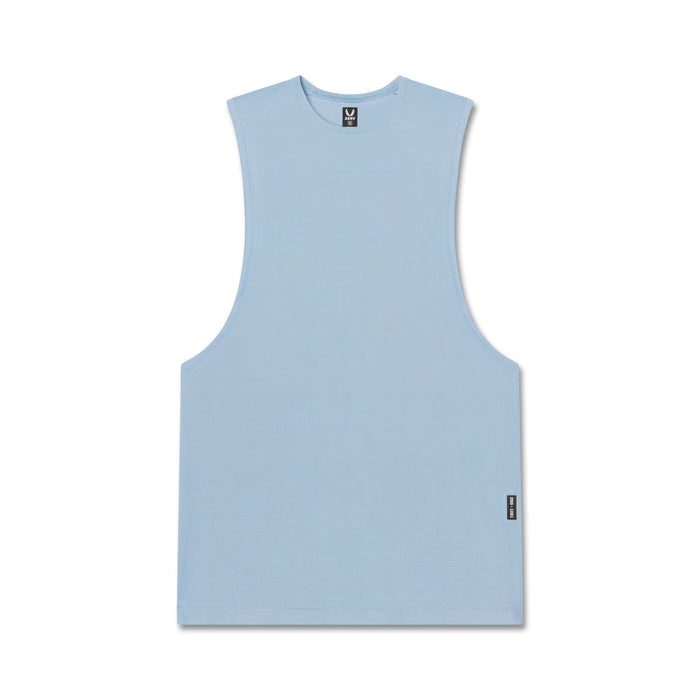 Flatlay of Ice-Skin™ Muscle Tank in light sky blue, front view