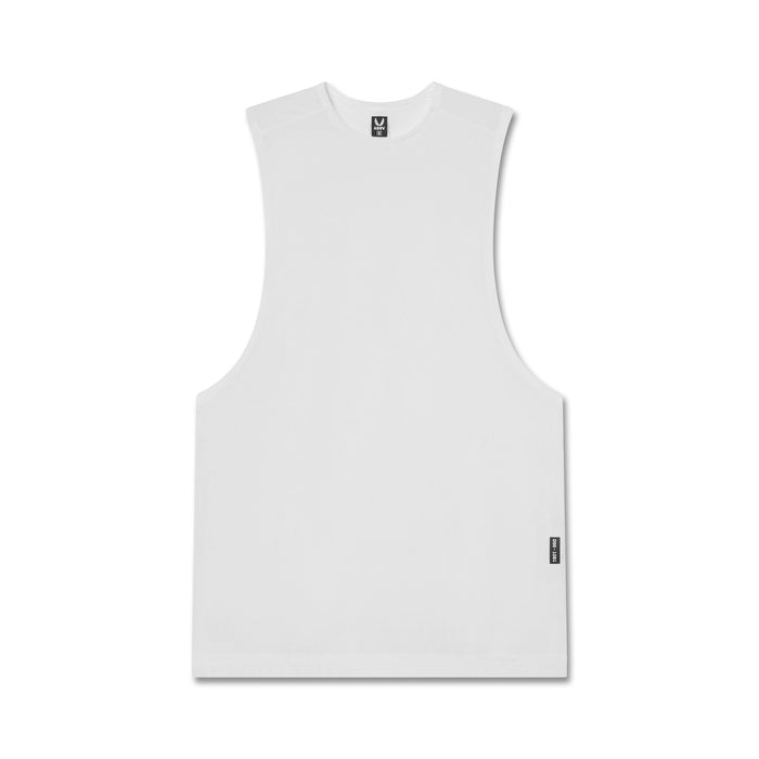 Flatlay of Ice-Skin™ Muscle Tank in white, front view