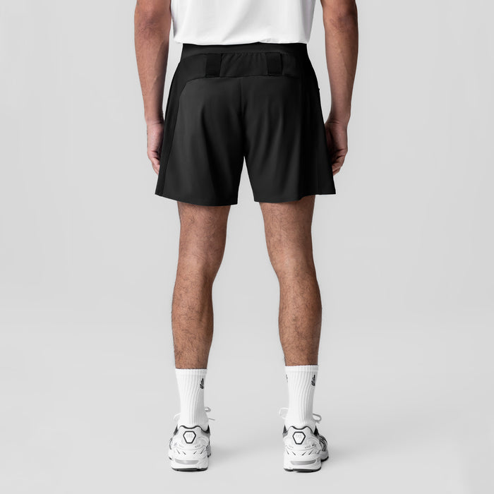Tetra-Lite Bonded Training Short in black, back view on model
