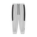 Flatlay of Tetra-Lite Cuffed Training Jogger in slate grey with black side panels, front view