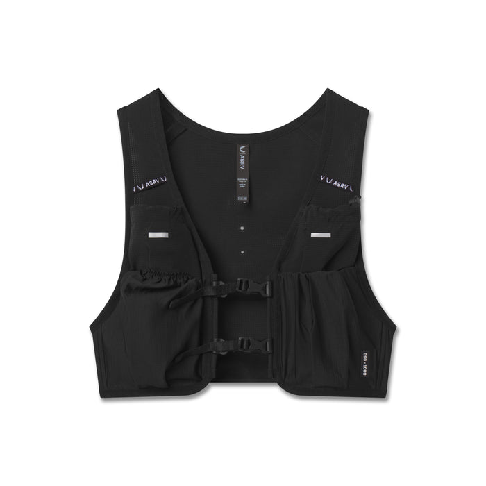 Flatlay 1080 Run Pack vest in black, front view