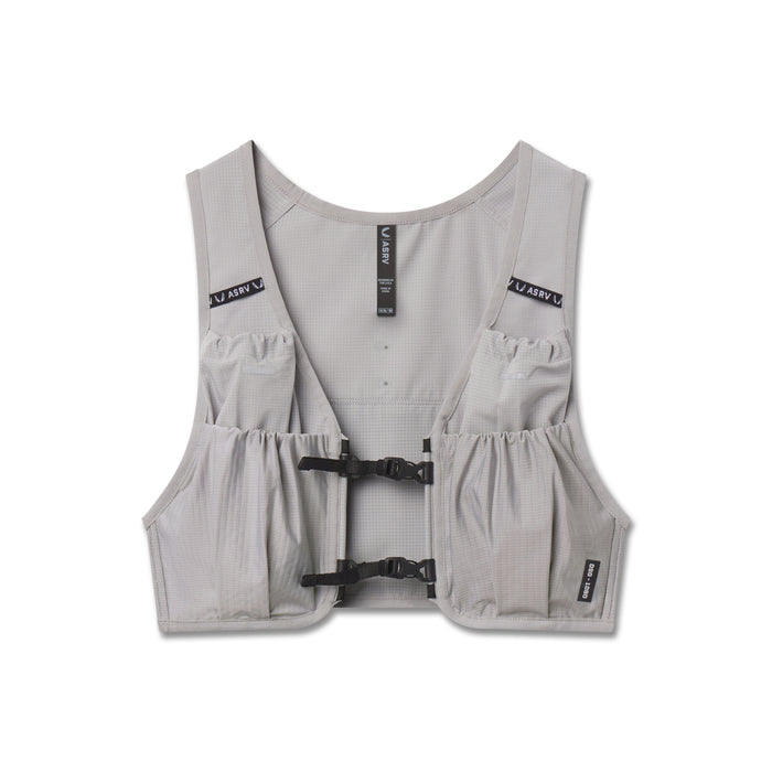 Flatlay ASRV 1080 Run Pack vest in slate grey, front view