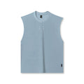 flatlay Towel Terry Cutoff sleeveless tank in light sky, front view