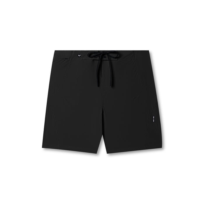 flatlay Revolutional Board Short in black, front view
