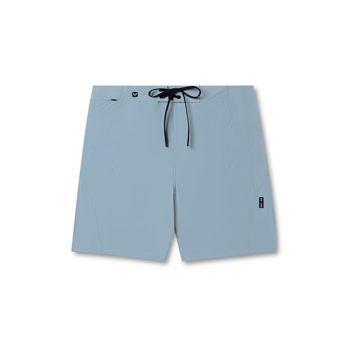 flatlay Revolutional Board Short in light sky blue, front view