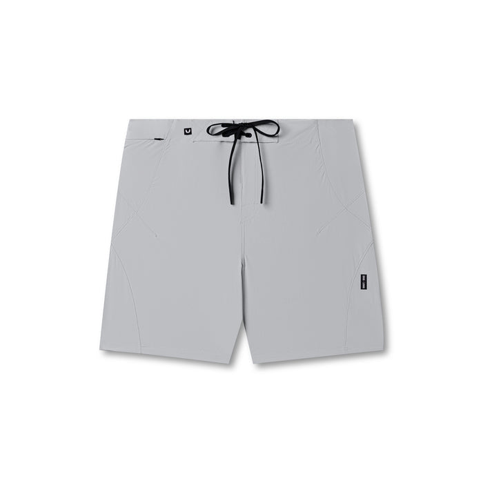 flatlay Revolutional Board Short in slate grey, front view