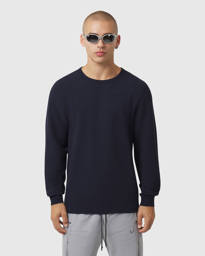 1112. Tech-Waffle™ Longsleeve - Navy