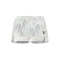 Flatlay of Aerotex Distance Short in white/cream Realtree Blade camo, front view