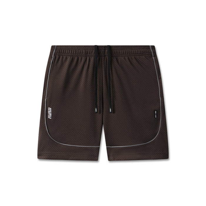 flatlay Ion-Mesh™ Modal Liner Short in dark earth brown, front view