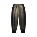 flatlay Tech-Terry Mesh Panel Sweats in olive with black side panels, front view
