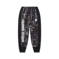 flatlay Tech-Terry Mesh Panel Sweats in black pixel camo, front view