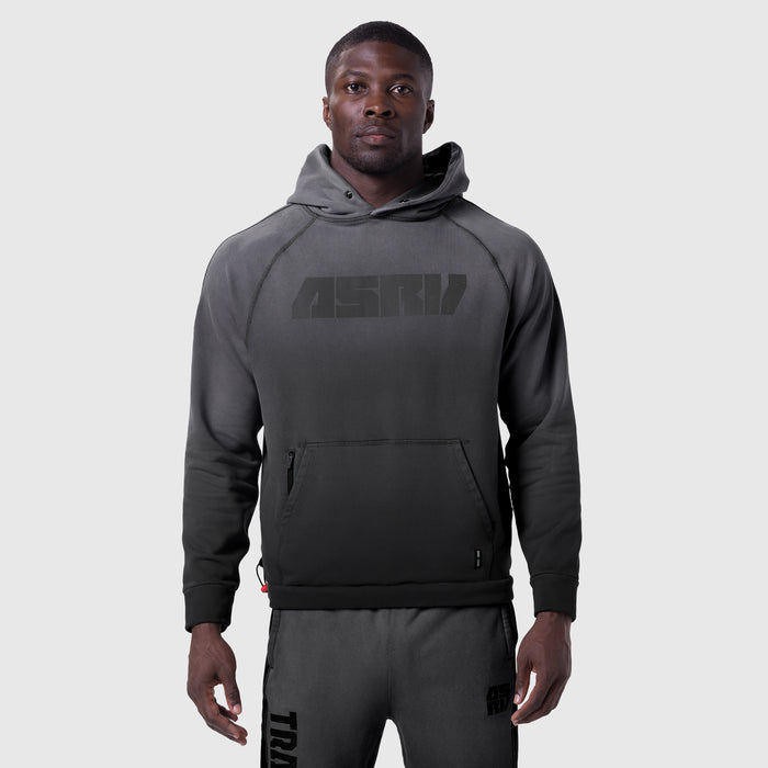 Black Tech-Terry Training Hoodie worn by model, front view