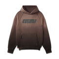 Flatlay of ASRV Tech-Terry Training Hoodie in dark earth sun fade, front view on invisible model