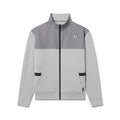 Flatlay of Dri-Core Sidelock Full Zip jacket in slate grey, front view