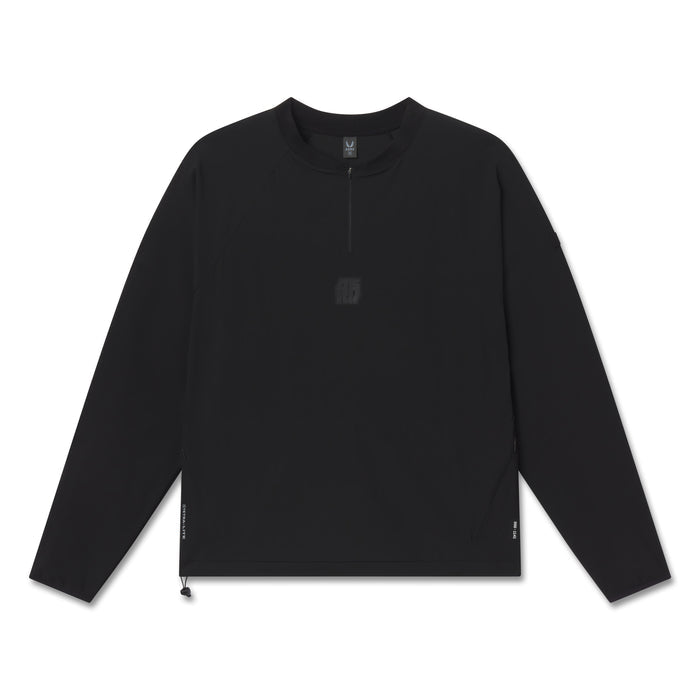 flatlay Tetra-Lite® Blade Collar Zip Jacket in black, front view