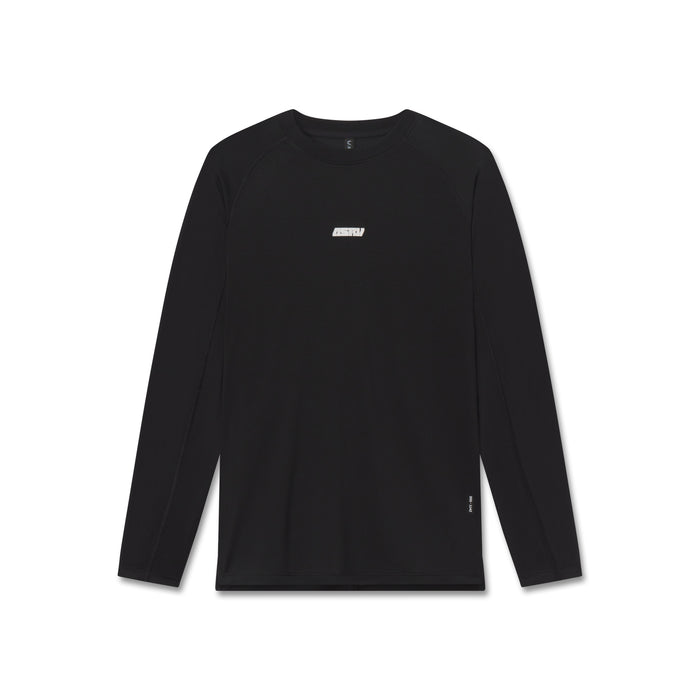 flatlay Polartec® Delta Longsleeve in black, front view