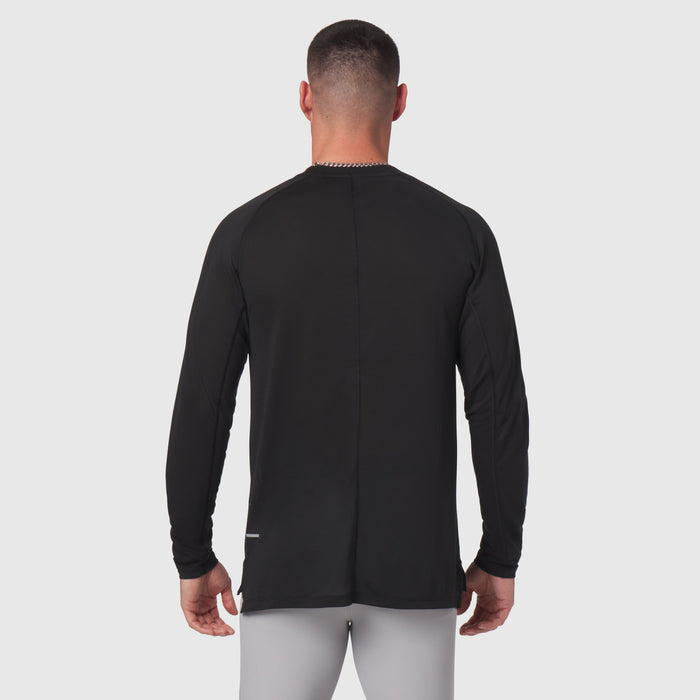 Polartec® Delta Longsleeve in black, back view on model